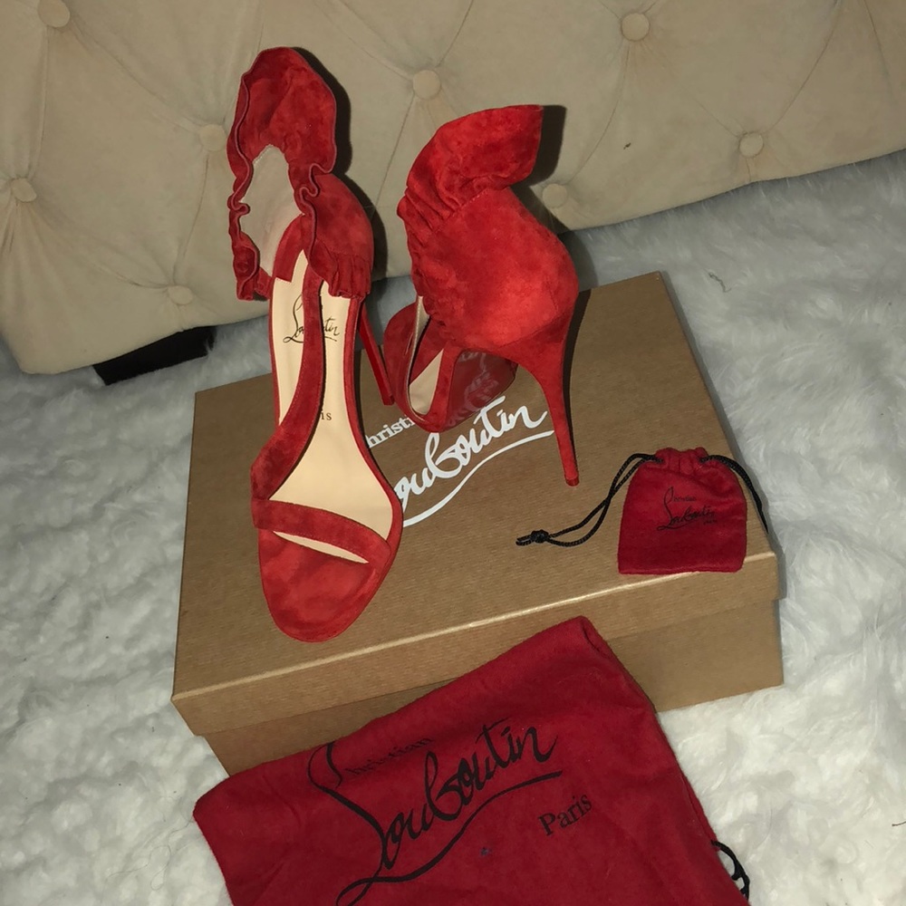 RED FLAMENCO 38.5 Christian Louboutin Sandals.